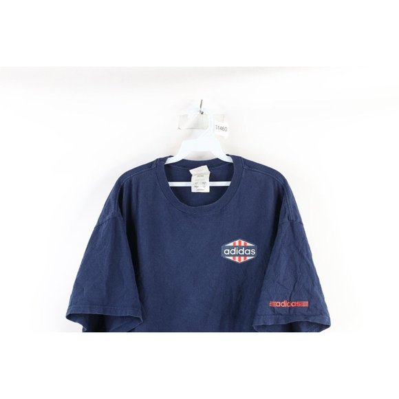 Vintage Y2K 2004 Adidas Mens Large Distressed Spell Out Short Sleeve T-Shirt - Picture 2 of 8